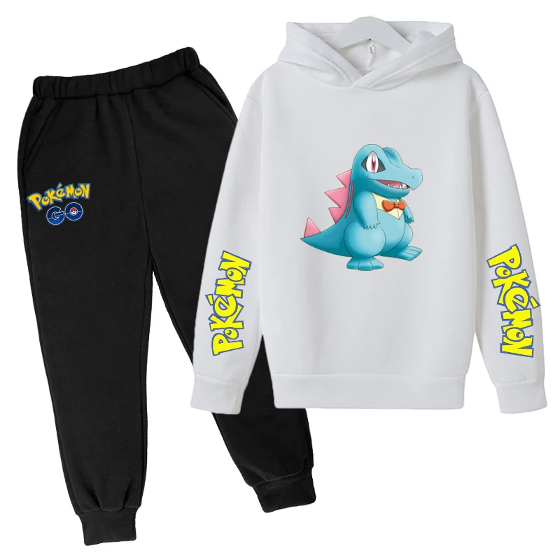

Pokemon Hoodie Set Cartoon Baby Boys Girls Tops + Pants 2p Autumn Little Girls Wear Children'S Sweatshirts Children'S Clothing