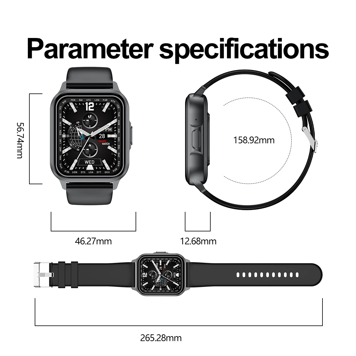 Женские умные часы с синим зубом