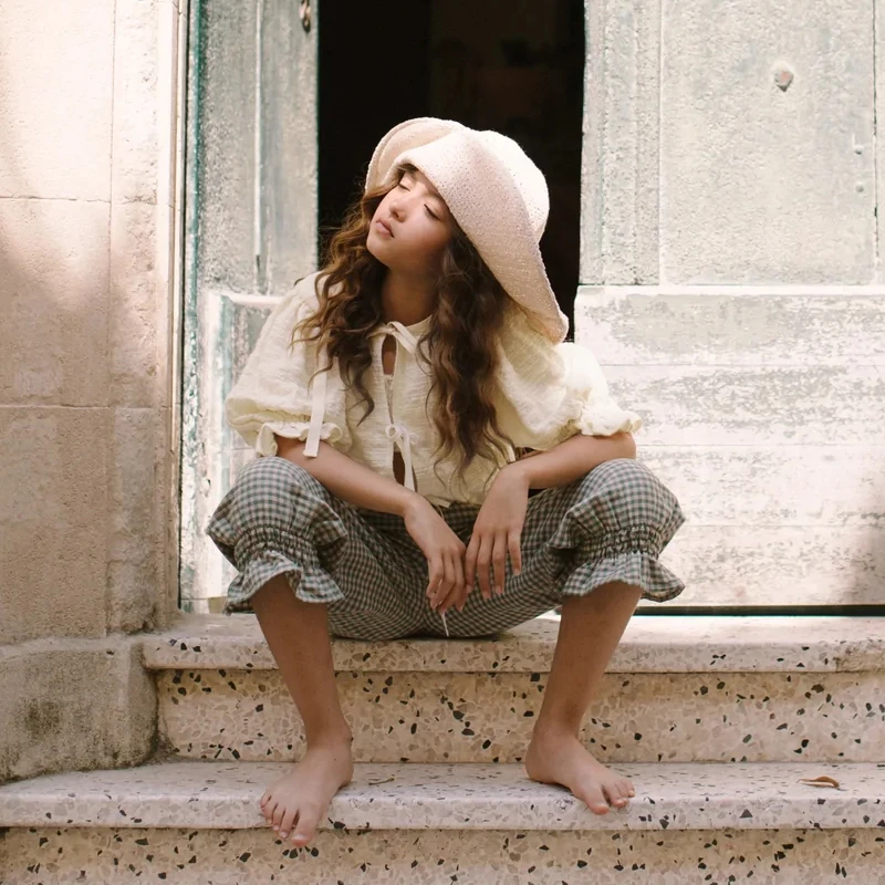 

Детская летняя хлопковая блузка с рукавами в стиле кэжуал, модный свободный красивый пуф с оборками, Новые Топы, блузка, марлевая блузка для ...