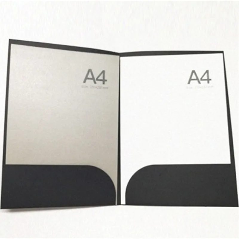 

10pcs 2-Pocket Folder A4 Paper File Folder Office Project Document Organizer Business Card Holder File Cover Presentation Folder