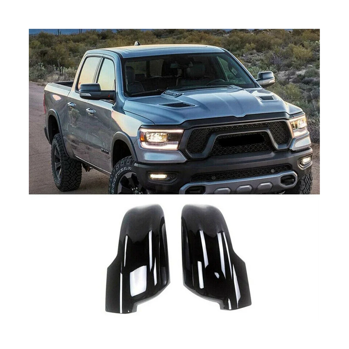 Крышка зеркала для 2019-2021 Dodge Ram 1500 Pxj боковая крышка 6RP44KXJAA