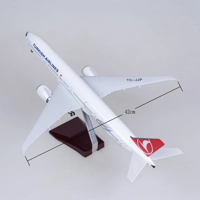47 см. Турецкие авиалинии Боинг 777 _ 1/160 масштаб литая смола искусственная кожа и