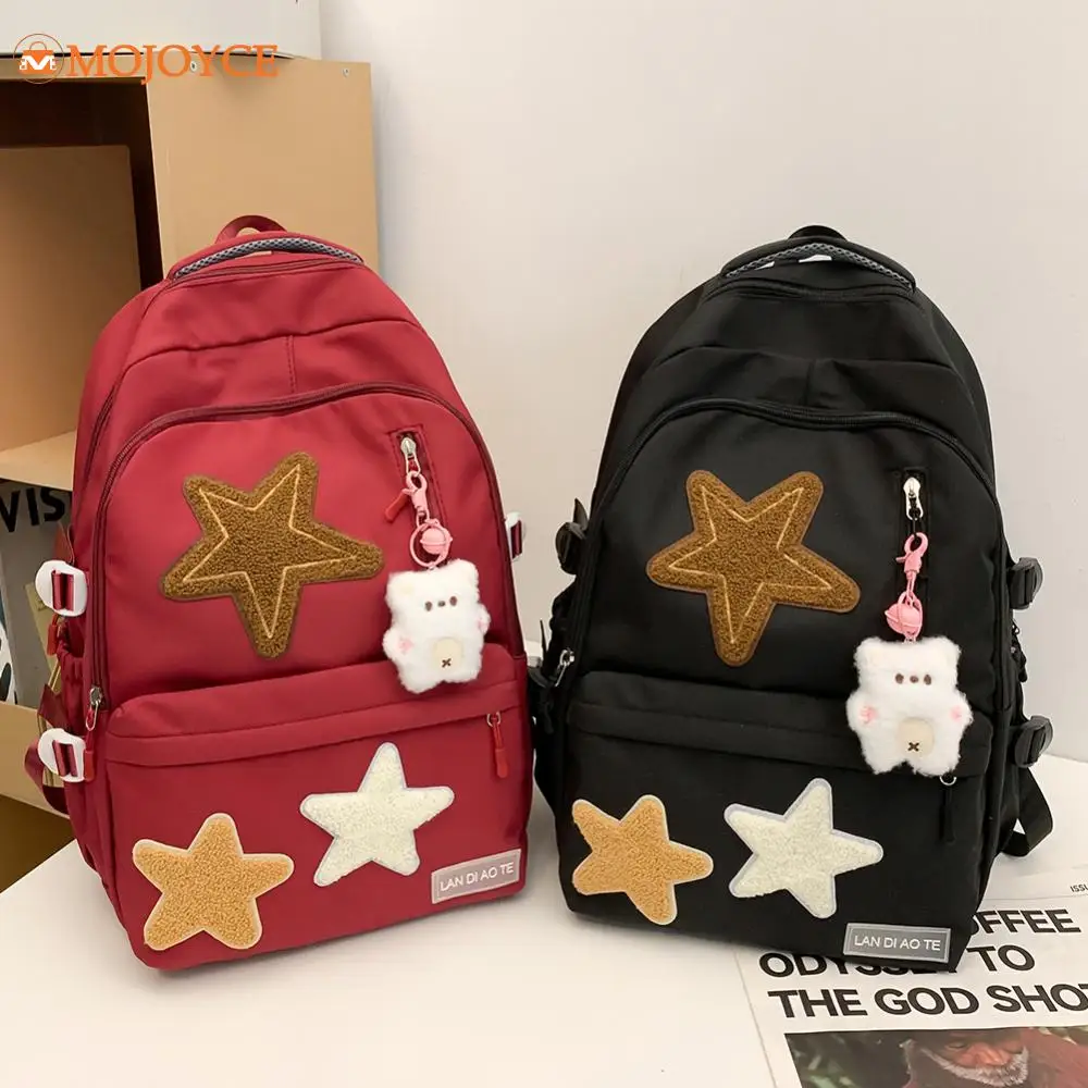 Американские рюкзаки с вышитыми звездами Y2K модные эстетические вместительные
