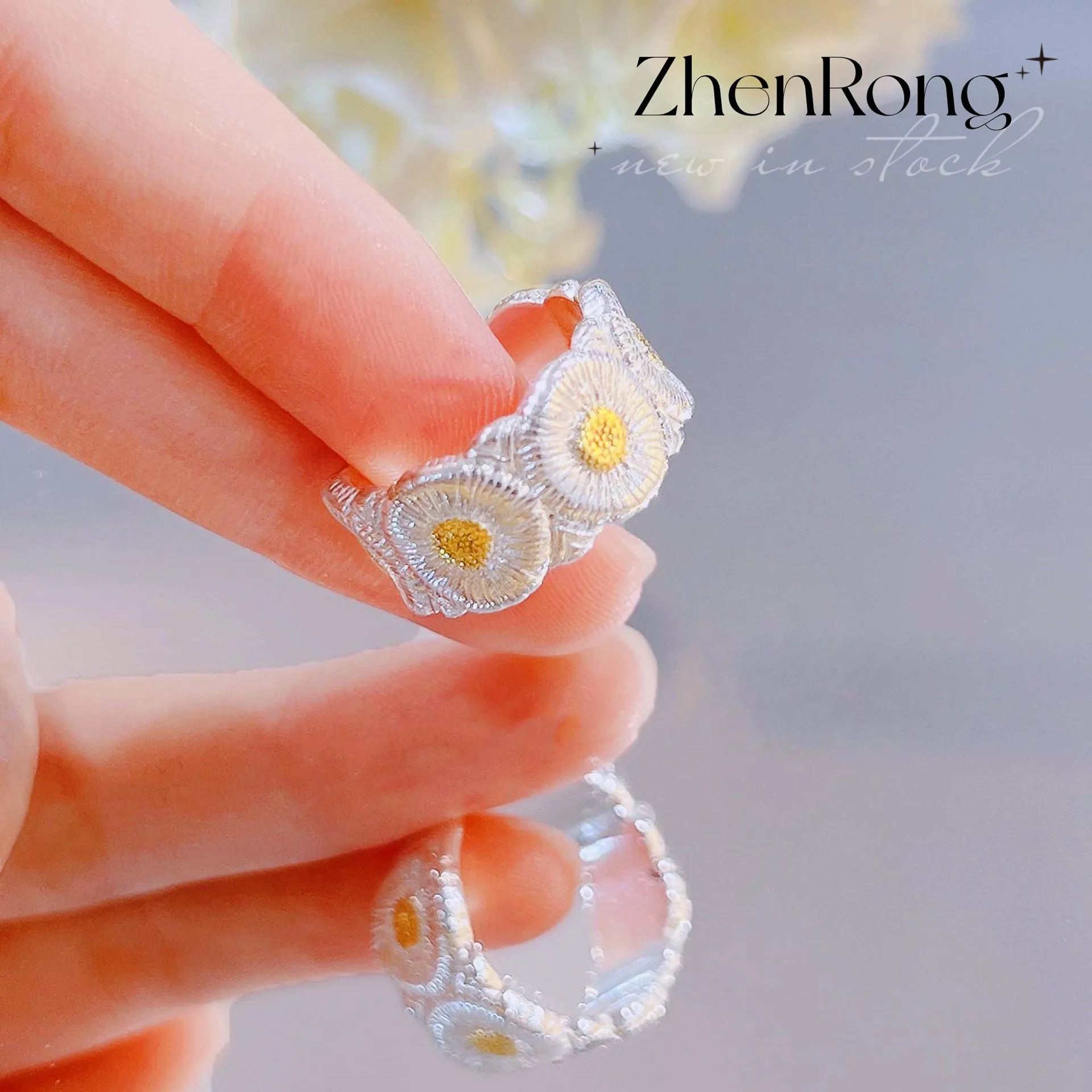 Foydjew итальянские Винтажные Ювелирные изделия серебряного цвета кольца с цветами