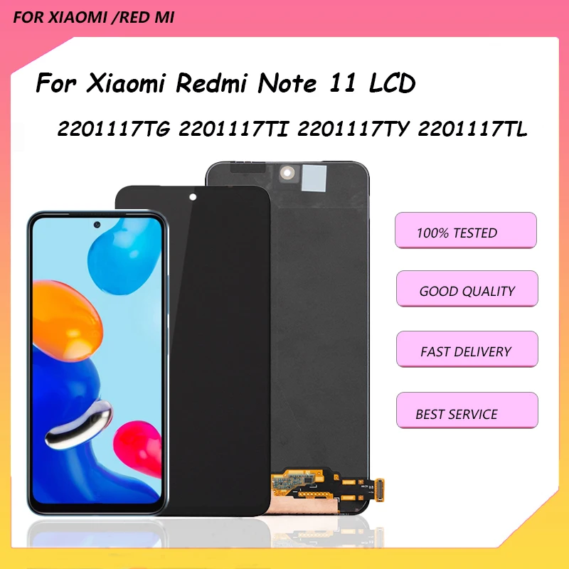 

6.43" For Xiaomi Redmi Note 11 lcd Display Touch Screen Digitizer Assembly Replacement For 2201117TG Display