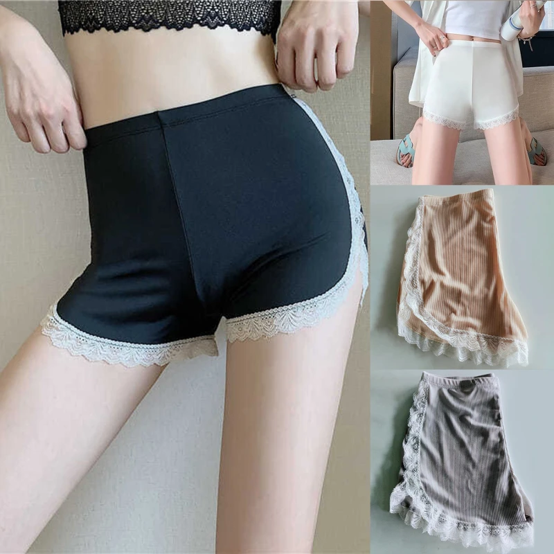 

Women's Summer Lace Shorts Sexy Female Safety Briefs High Waist Pajamas Nightwear Shorts for Women 2023 Trend Booty Short Pants