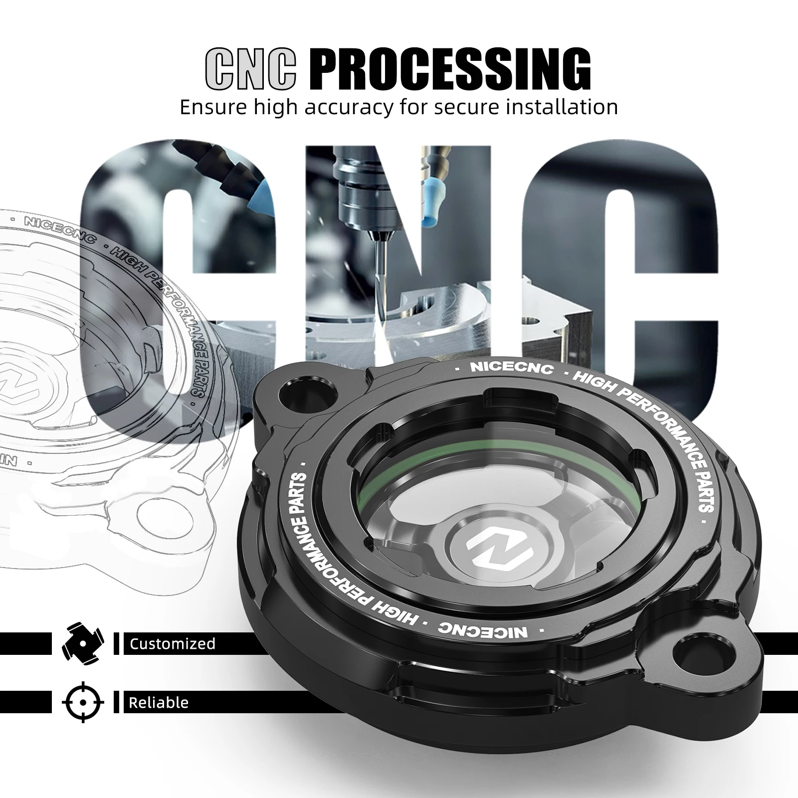 Крышка масляного фильтра двигателя для GasGas ES SM 700 KTM RC125 RC200 RC390 14-16 790 Adventure 19-2023 890 R