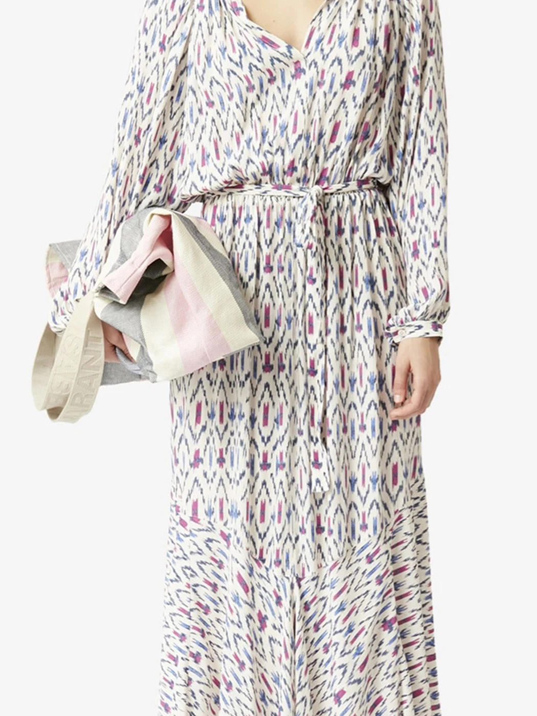 

Vintage Chiffon Maxi Dress Luxury Women Spring V Neck Lantern Long Sleeve Casual Print Vestidos France Elegant Party Dresses