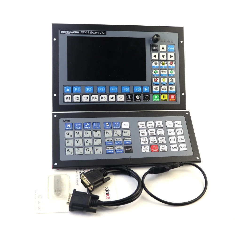 Newly Upgraded 3/4/5 Axis CNC Offline Controller Supports Tool Magazine/Atc For Open / Close Stepper & Servo Systems W/ Keyboard