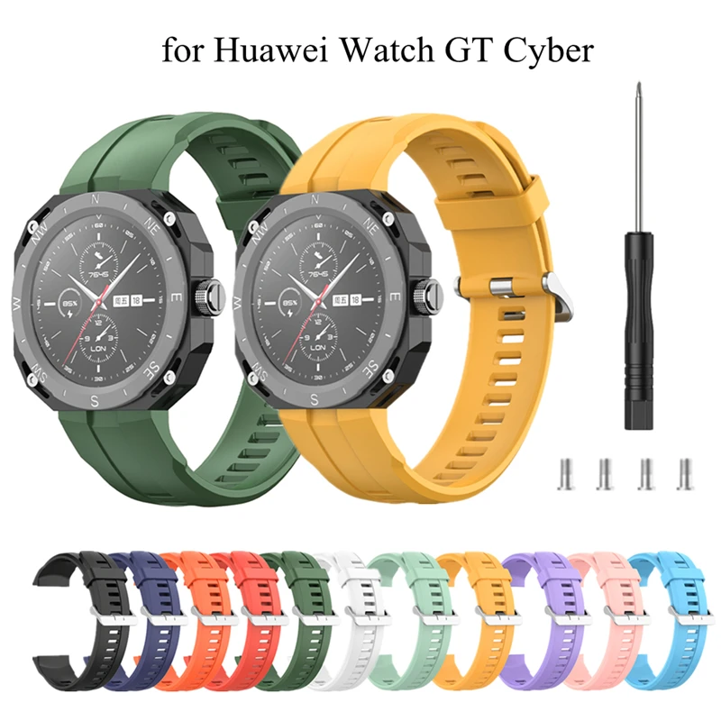 

Силиконовый ремешок для Huawei Watch GT Cyber Band, спортивный сменный Браслет для наручных часов Huawei GT Cyber, аксессуары для часов