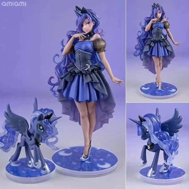 Фото Аниме-фигурка My Little Pony: Принцесса Луна в стоячей позе, модель из ПВХ, статуэтка, игрушка, кукла, декор для стола, коллекционный подарок в коробке №4