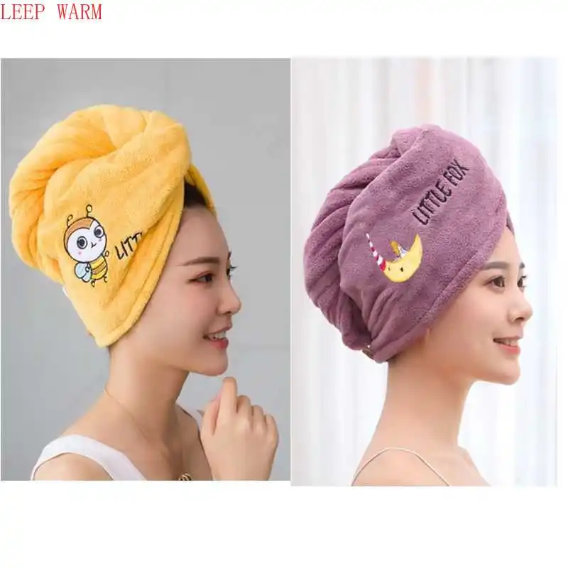 

Women Microfiber Towel Hair Towel Bath Towels for Adults Home Terry Towels Bathroom Serviette De Douche Turban for Drying Hair