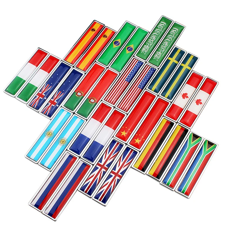 

3D Reflective National Flag Sticker Motorcycle Accessories Car Decal British Italy USA France Russia Spain Brazil Germany Chile