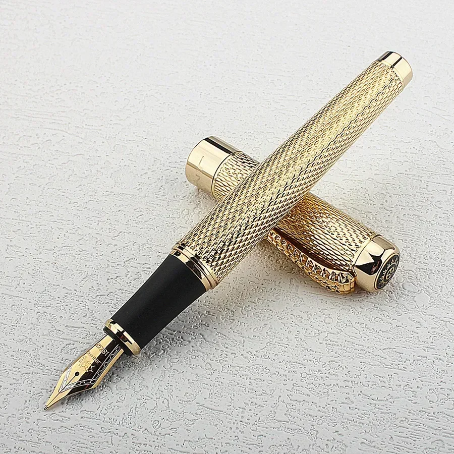 

Jinhao 1200 перьевая ручка с золотым зажимом дракона EF/ F Перо для офиса креативный подарок ручка канцелярские принадлежности