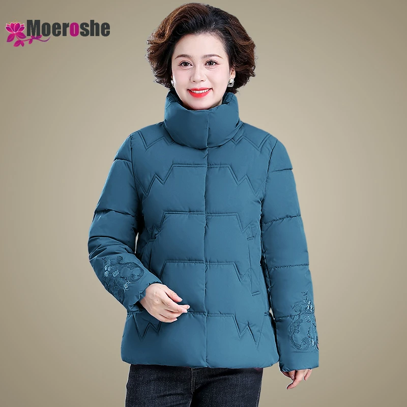 

Moeroshe Mother Winter Down Cotton-padded Clothes Foreign Air 2023 New Middle-aged and Elderly Warm Cotton-padded Clothes