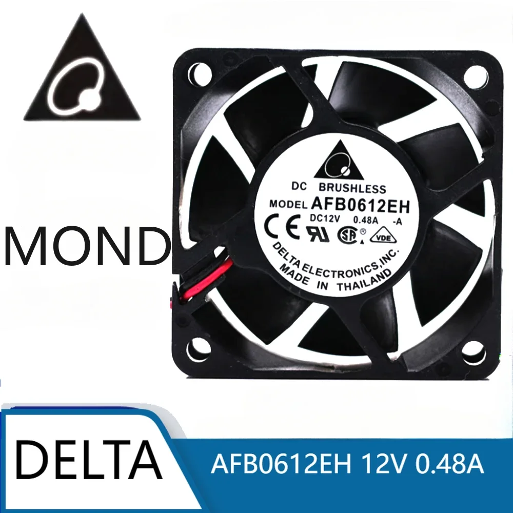 Delta 6025 AFB0612EH 6CM 12 В 0 48 А шариковый вентилятор охлаждения 60*60*25 мм