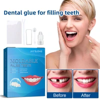 temporary tooth repair kit false teeth solid glue denture for missing broken teeth moldable tooth filling false teeth tool