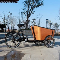 electric cargo bike dutch bakfiets tricycle for adults carry kids family heavy duty front cabin mobility scooter