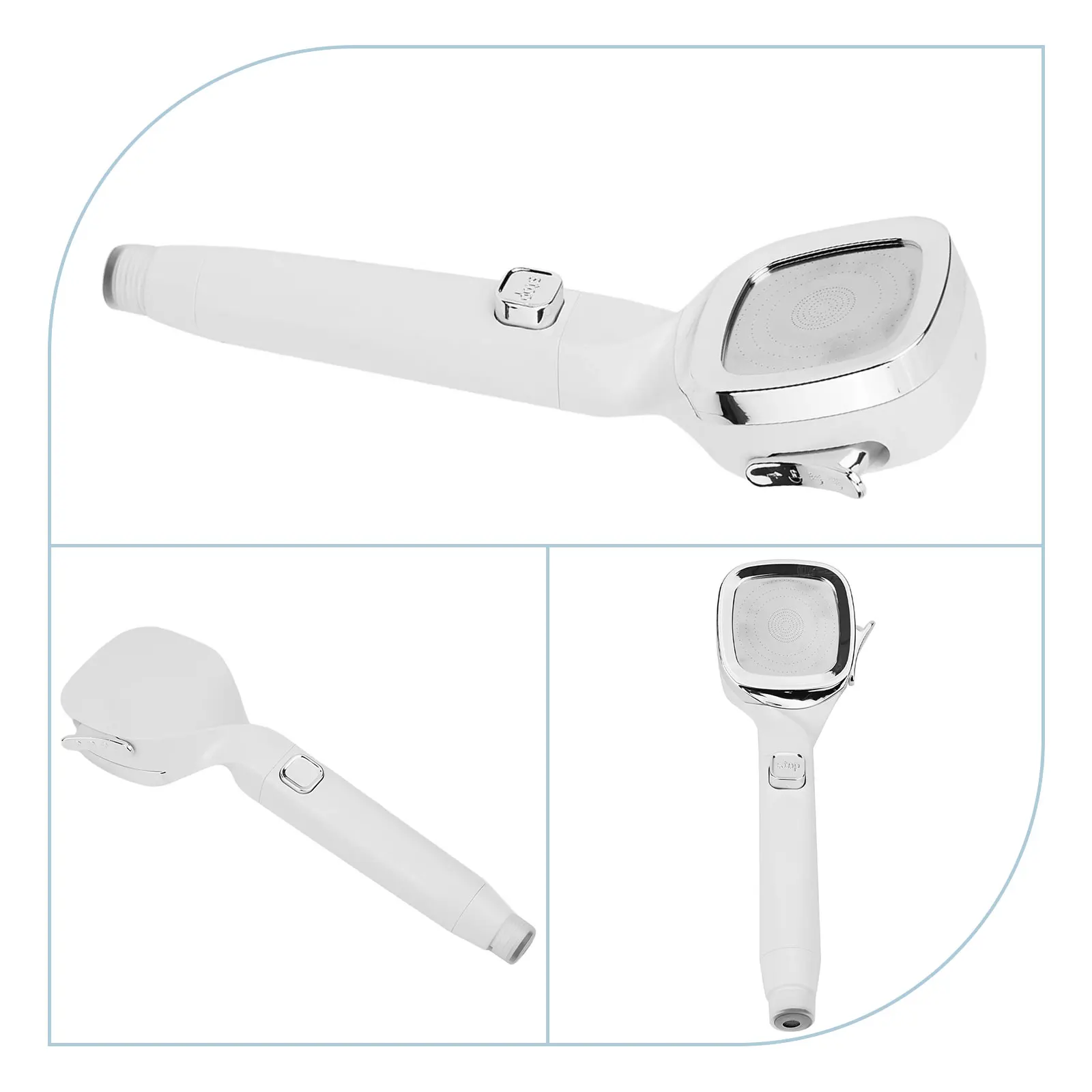 Electroplating ABS Shower Head Showerhead Built-in Filter High Pressure Sprayer Nozzle Water Saving