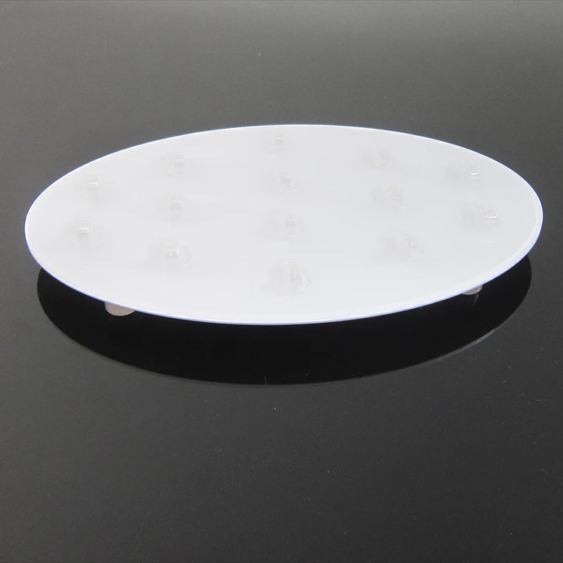 2022 New Hot Sale Acrylic White Ellipse Ring Jewelry Display Stand Organizer Case Holder Tray Showcase Rack Props