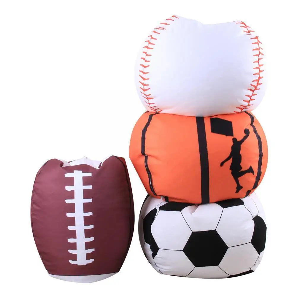 

Bag Bean Football Storage Chair Kidsplush Cover Shaped Toys Storage Chairsshape Beanbag Girls Bag Q1Z7