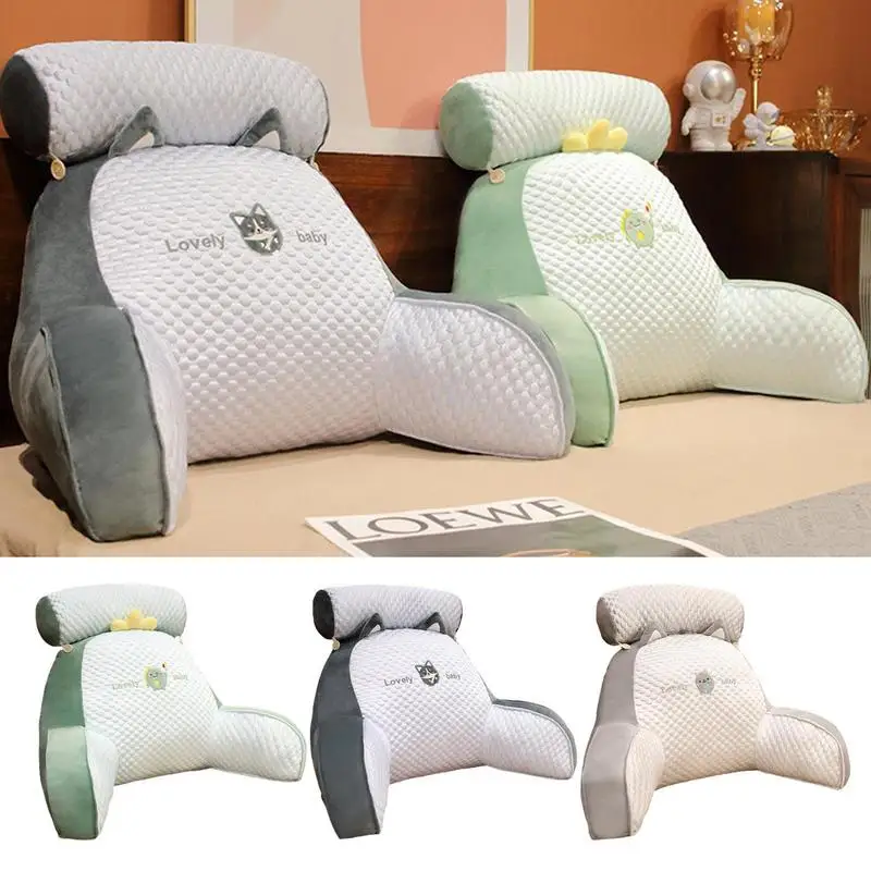 

Bed Backrest Pillow Back Pillows Reading Bed Pillow Ultra-Comfy Bed Chair Arm Pillows Office Sofa Bedside Back Cushion