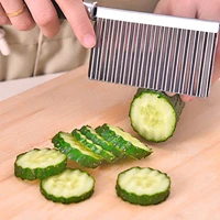 stainless steel wave cutter manual potato onions crinkle slicer for kitchen household kitchen cooking tool
