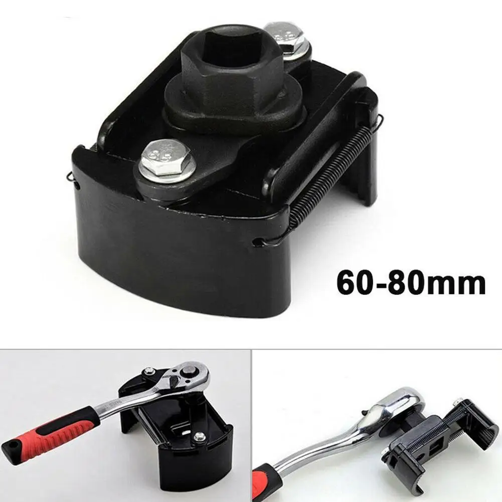 

Heavy Machine Oil Filter Wrench Universal 60-80mm U-shaped Two-Jaws Forward And Reverse Adjustable Filter Disassembly Wrench