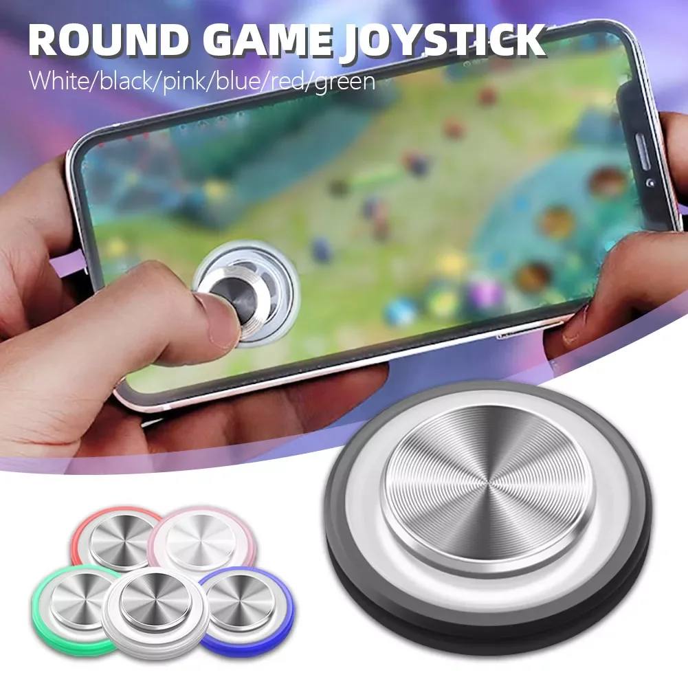 

Mini Round Game Joystick Mobile Phone Rocker Tablet Metal Button Controller Chicken Dinner For Android Iphone With Suction Cup