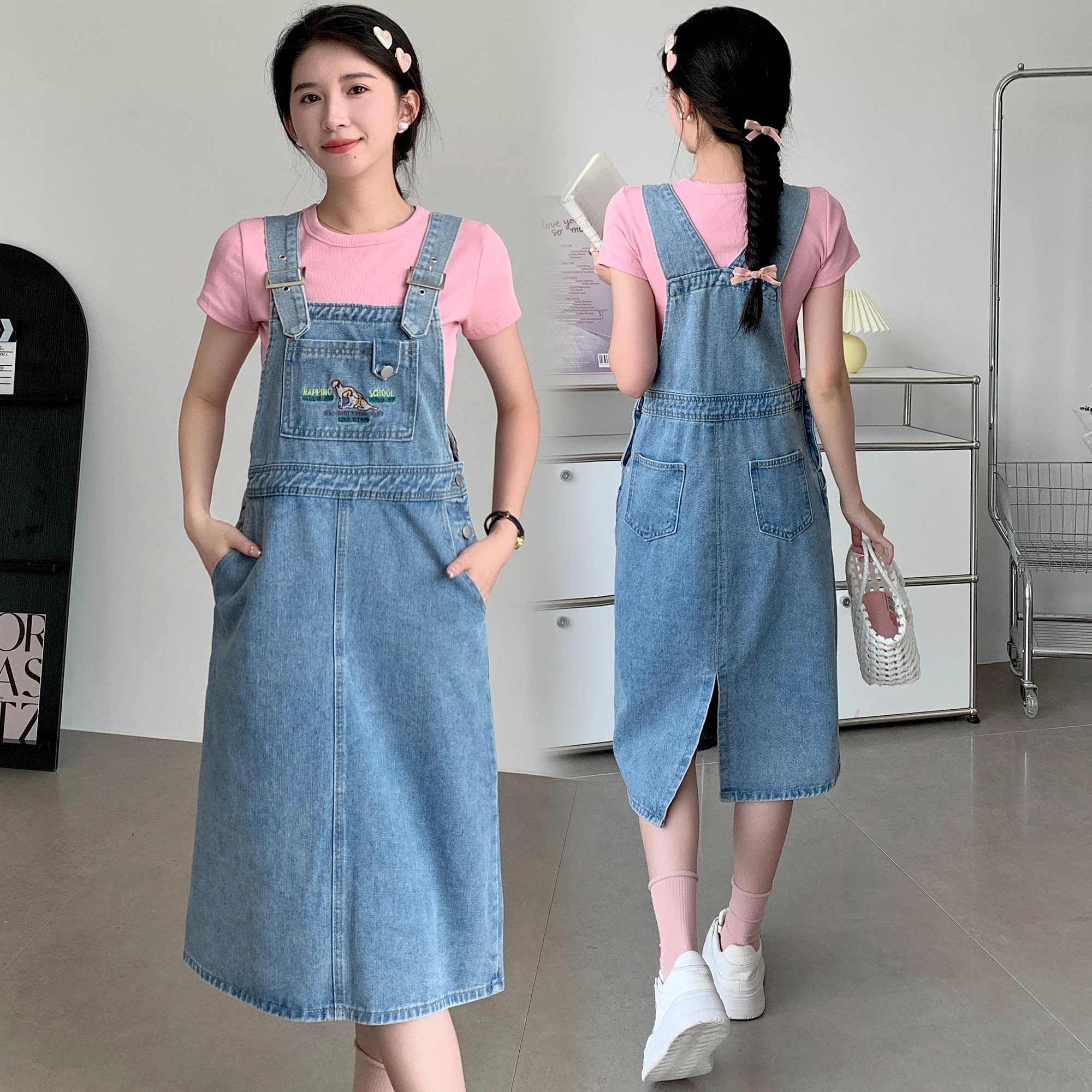 Jeans Women's Summer Baby blue Commuter Capris 2023 New Fashionable, Slim and Split