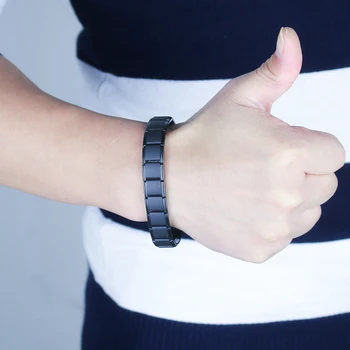 Hapiship Tourmaline Energy Balance Bracelet Health Care Jewelry For Men Women Germanium Bracelets & Bangle Gem10 6