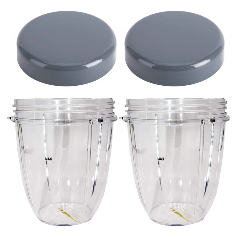 

Чашки для блендера заменяемые для блендера Nutribullet, чашка 18 унций, совместима с блендером Nutribullet 600 Вт 900 Вт, Соковыжималка (2 упаковки)
