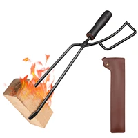 charcoal clip portable heat resistant wood bbq firewood duckbill tongs carbon clamp for indoor fireplace outdoor camping tools