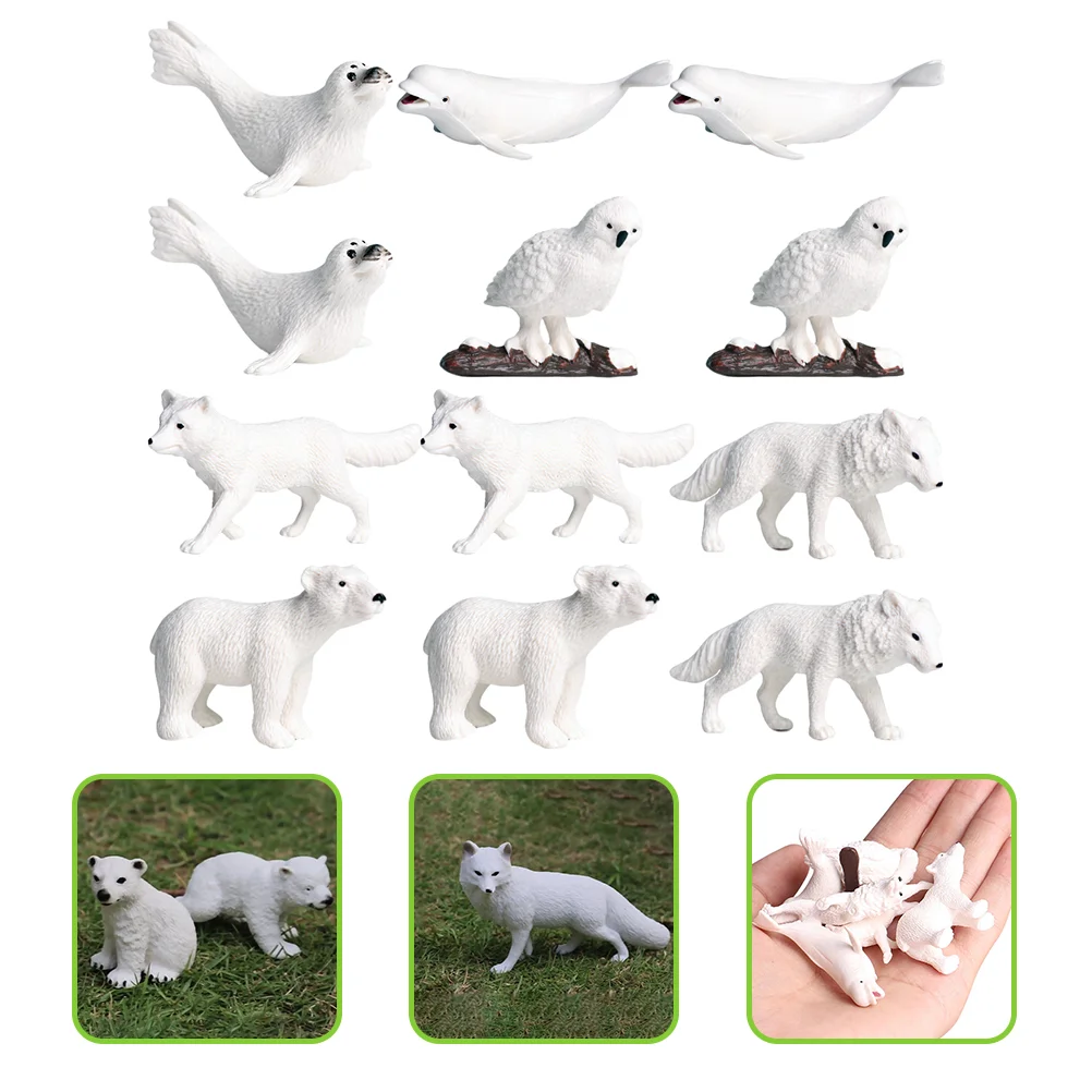 

Animalsfigures Animal Stuffed Wolf Figurines Artic Fox Toddler Christmas Gifts Mini Forest Tiny Small