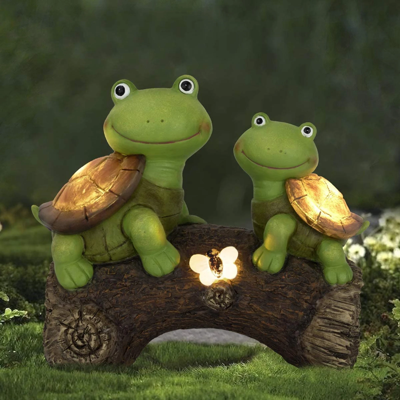 

Solar Lamp Turtles Figurine Light Garden Statue Decoration for Outdoor Patio Yard Lawn Ornaments