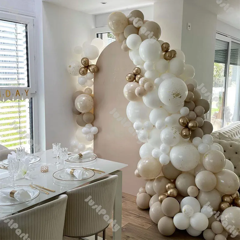 

Бежевые золотые воздушные шары Galrand арочный комплект Latex шарики для свадебного украшения Girl/Вечеринка для мальчика день рождение Baby Shower пом...