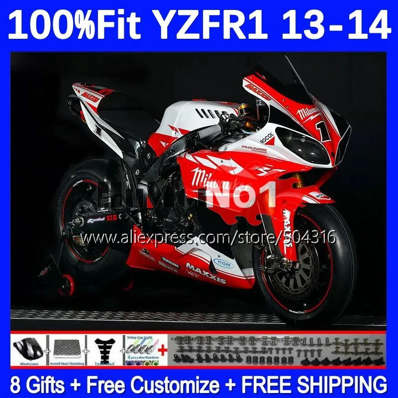 

Injection Body For YAMAHA red glossy YZF R1 R 1 1000 CC YZF-R1 YZFR1 13 14 164MC.36 YZF1000 1000CC YZF-1000 2013 2014 Fairing