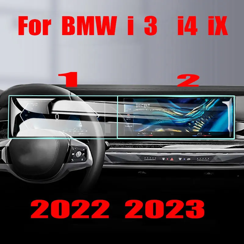

Tempered Glass Protective Film For BMW i3 i4 ix 2022 2023 Car GPS Navigation center screen Auto Interior Accessories Tutamen