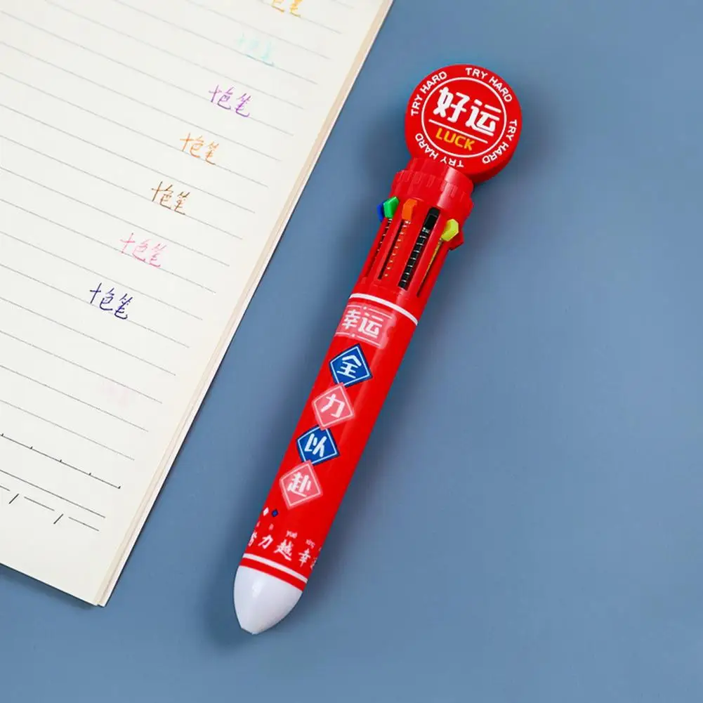 

Creative Wide Application Smooth Cute Multifunction 10 Colors in 1 Marker Pen Birthday Gift Student Pen Student Pen