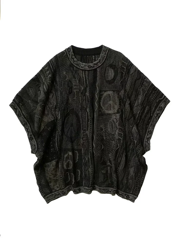 Вязаный свитер Jia в японском ретро-стиле с надписью Anti War Hirata Hohiro