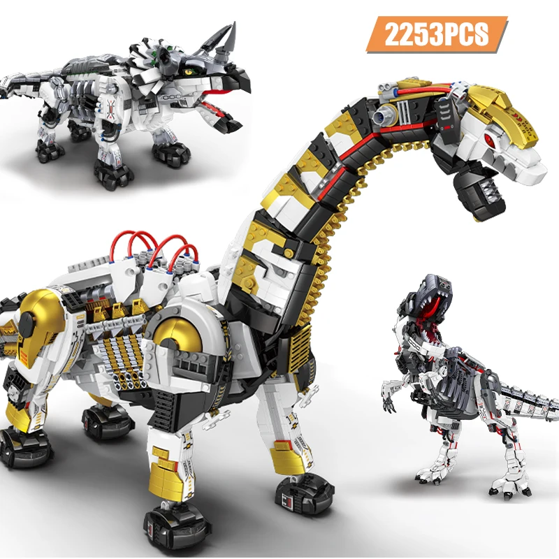 

City Mechanical Dinosaur Jurassic World Building Blocks MOC Battle Tyrannosaurus Dragon Figures Bricks Toys for Children Gifts