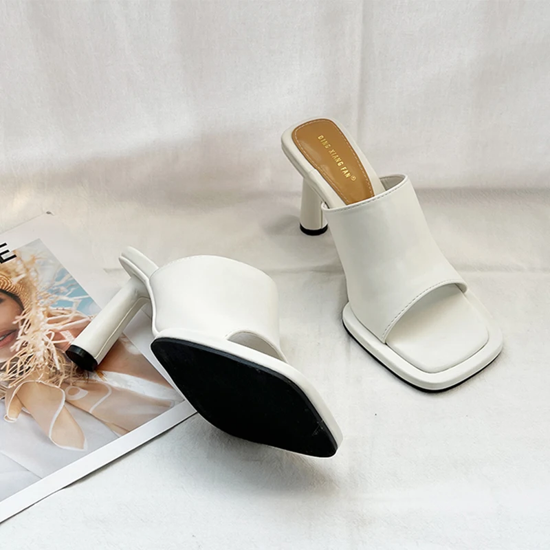 

New Summer Slippers Women Mid Heels Shoes Sandals 2023 Flip Flops Designer Sexy Slingbacks Slides Pumps Women Shoes Flip Flops