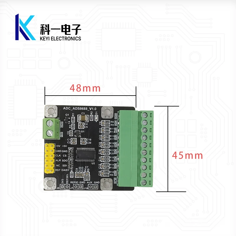 Модуль ADS8688 8-канальный 16-битный модуль сбора данных АЦП частота дискретизации