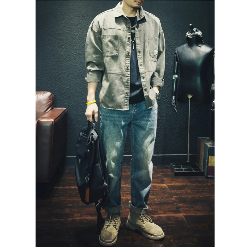 Streetwear Men 2022 New Style Pattern Recreational Blue Trousers Straight Cylinder Comfortable Loose Large Jeans Autumn Female