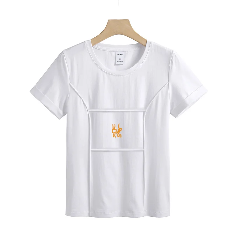 

Новая летняя Классическая Высококачественная Повседневная дышащая женская футболка с коротким рукавом