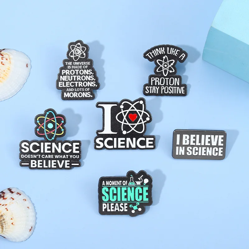 

Dear-you The new letter series alloy brooch personality I science geometric badge anti-glare mouth personality accessories