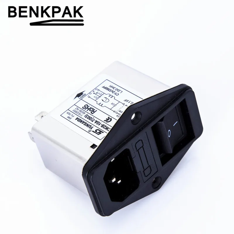 YUNSANDA 10A фильтр электромагнитных помех с большим переключателем и разъемом