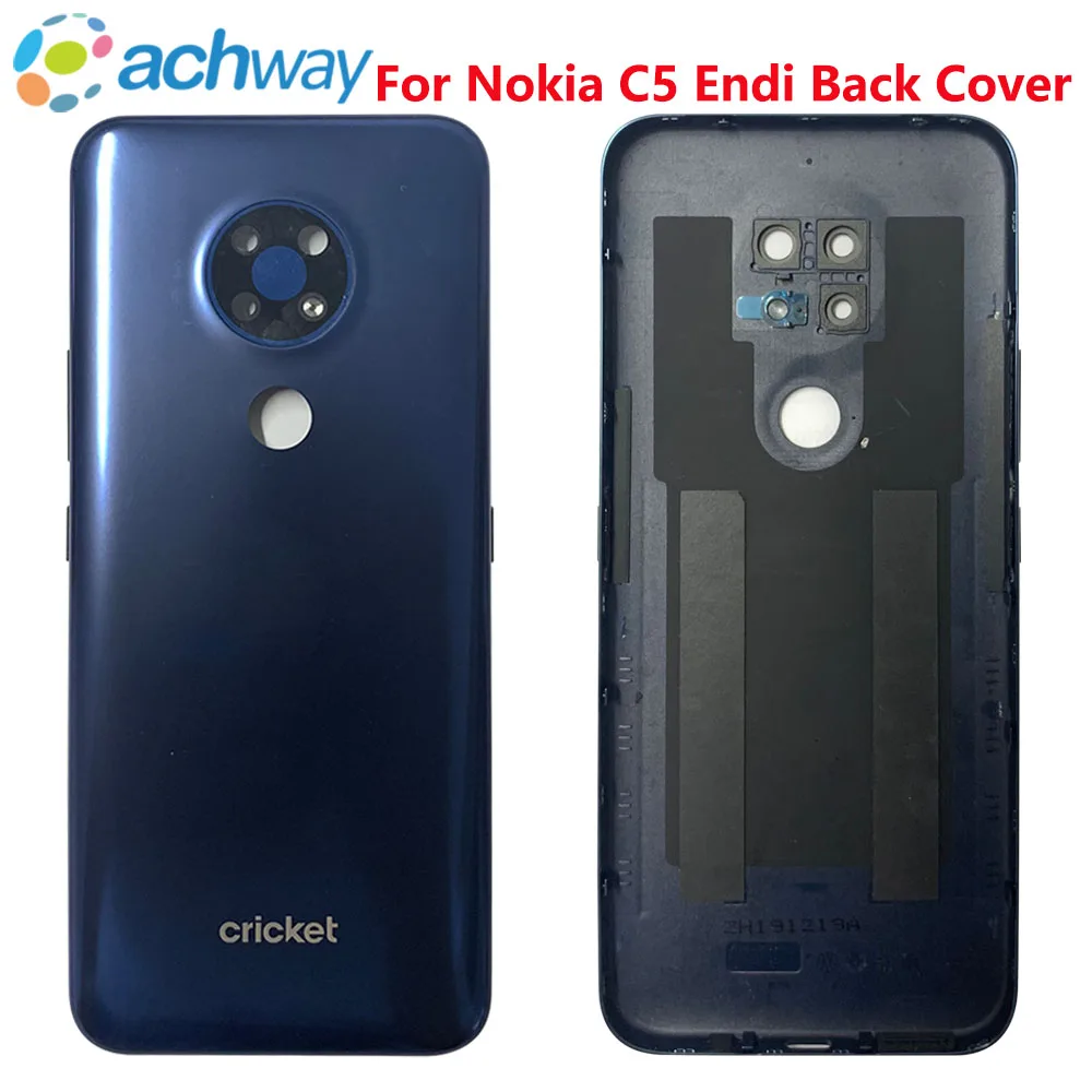 Новинка для Nokia C5 Endi задняя крышка батарейного отсека задняя стеклянная крышка корпуса + объектив камеры Boutton запасная часть для Nokia C5 Endi чехол
