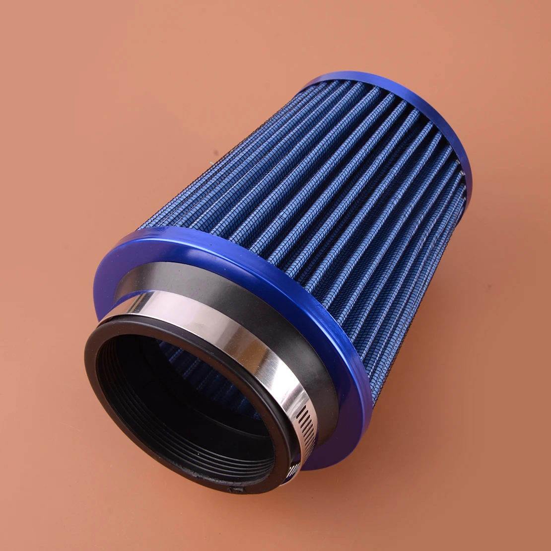 

Universal Car Auto Blue 3" 76mm High Flow Inlet Cleaner Dry Filter Cold Air Intake Cone