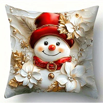 

Рождественские наволочки из полиэстера велюра